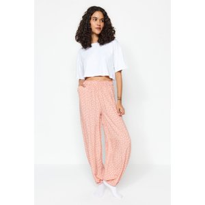 Trendyol Powder Polka Dot Pocket Detailed Viscose Woven Pajama Bottoms