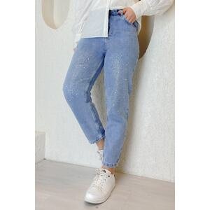 InStyle Bead Detailed Jeans - Light Blue