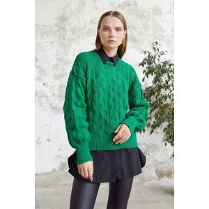 InStyle Knitted Short Sweater - Green