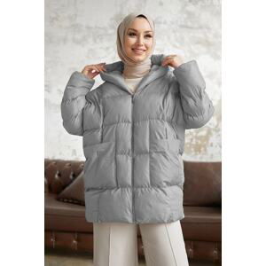 InStyle Mona Casual Puffer Coat - Gray