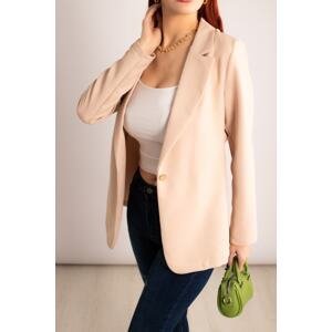 armonika Women's Beige Single-Button Jacket