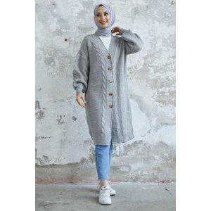 InStyle Evia Buttons Knitwear Cardigan - Gray