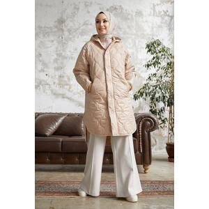 InStyle Armin Quilted Oversize Thin Coat - Beige