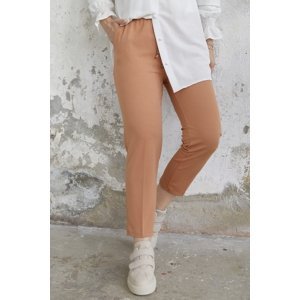 InStyle Lycra Double Fabric Trousers With An Elastic Waist - Salmon