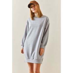 XHAN Gray Crew Neck Sweatshirt