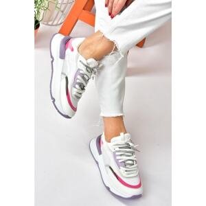 Fox Shoes White/fuchsia Fabric Casual Sneaker Sneakers