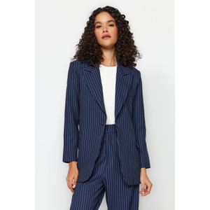 Trendyol Navy Striped Woven Blazer Jacket