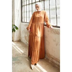InStyle Elfiya Buttoned Casual Dress - Tile