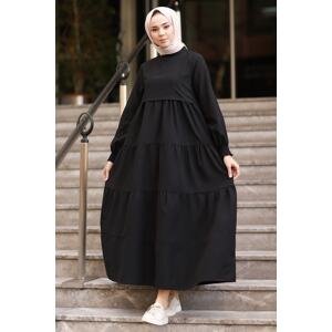 InStyle One Layer Detail Loose Dress - Black