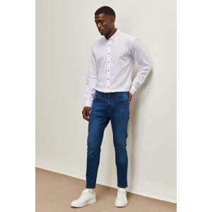 AC&Co / Altınyıldız Classics Men's Dark Blue Trend Slim Fit Slim Fit Cotton Flexible Denim Jeans Trousers