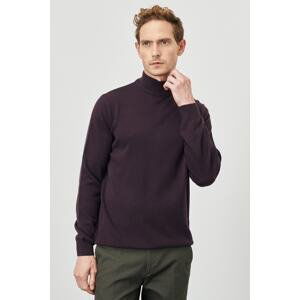 ALTINYILDIZ CLASSICS Men's Brown Anti-Pilling Standard Fit Regular Fit Half Turtleneck Knitwear Sweater