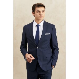 ALTINYILDIZ CLASSICS Men's Navy Blue Regular Fit, Normal Cut Woolen Nano Suit that is Water and Stain Resistant.