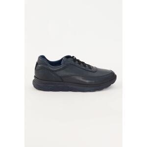 ALTINYILDIZ CLASSICS Men's Navy Blue 100% Genuine Leather Casual Shoes.
