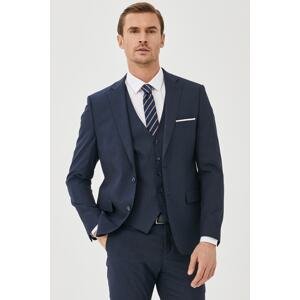 ALTINYILDIZ CLASSICS Men's Navy Blue Extra Slim Fit Slim Fit Patterned Casual Vest Suit