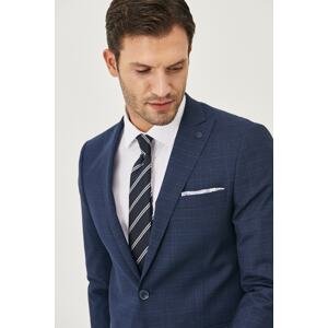 ALTINYILDIZ CLASSICS Men's Navy Blue Extra Slim Fit Slim Fit Patterned Suit