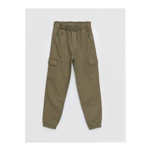 LC Waikiki Basic Girls' Cargo Pants with Elastic Waist