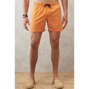 AC&Co / Altınyıldız Classics Men's Orange Standard Fit Quick Dry Swimwear Marine Shorts