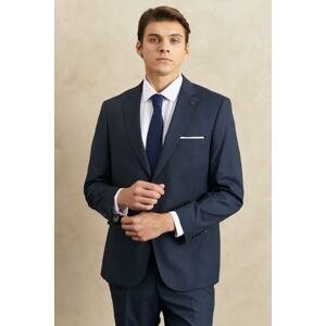 ALTINYILDIZ CLASSICS Men's Petrol Regular Fit Normal Cut Mono Collar Patterned Classic Suit