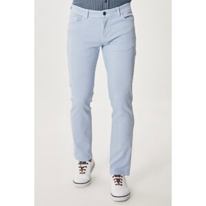ALTINYILDIZ CLASSICS Men's Blue 360 Degree All-Directional Stretch Comfortable Durable Slim Fit Slim Fit Trousers