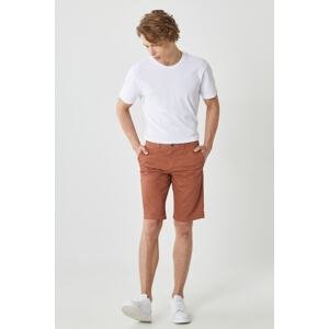 AC&Co / Altınyıldız Classics Men's Tile Slim Fit Slim Fit Dobby 100% Cotton Casual Chino Shorts