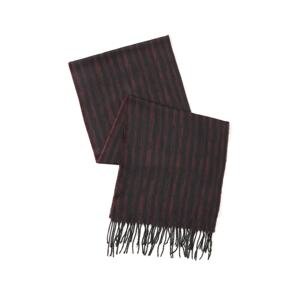 ALTINYILDIZ CLASSICS Men's Burgundy-black Patterned Scarf