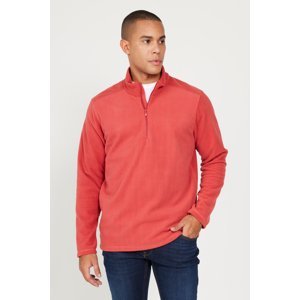 AC&Co / Altınyıldız Classics Men's Coral Anti-Pilling Non-Pilling Standard Fit Stand-up Collar Fleece Sweatshirt