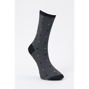 ALTINYILDIZ CLASSICS Men's Anthracite-black Patterned Cleat Socks
