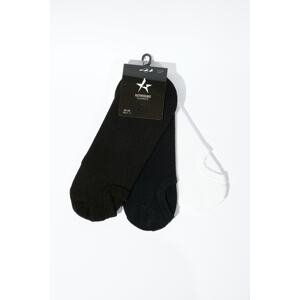 ALTINYILDIZ CLASSICS Men's Black-Navy Blue-White 3-Piece Bamboo Sneaker Socks