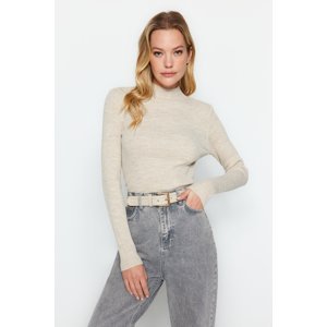 Trendyol Stone Basic Standing Collar Knitwear Sweater