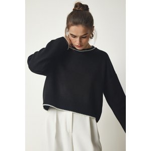 Happiness İstanbul Women's Black Basic Knitwear Sweater