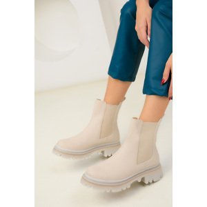 Soho Beige Women's Boots & Booties 18446