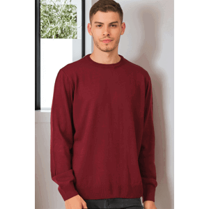 V0091 DEWBERRY MEN'S OVERSIZE SWEATER-PLAIN BURGUNDY