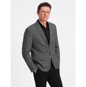 Ombre Men's jacket with elbow patches - black