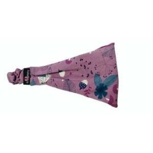 Dívčí šátek - lila lístky - 11cm