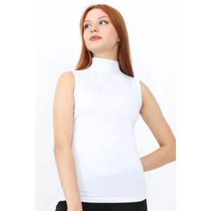 InStyle Zero Sleeve Turtleneck Basic Body - White