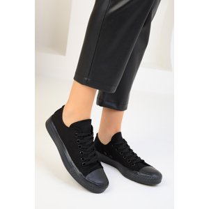 Soho Black-Black Women's Sneakers 18078