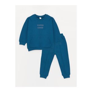 LC Waikiki Crew Neck Long Sleeve Baby Boy Sweatshirt and Trousers 2-Piece Set