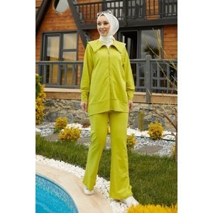 InStyle Ferya Zippered Double Suit - Oil Green