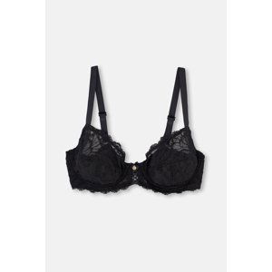 Dagi Black 1086Kc Poppy Lace Detailed Cupping Bra