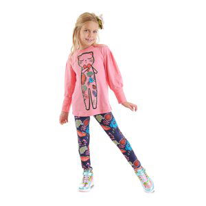 Mushi Floral Cat Girls Tunic Tights Set