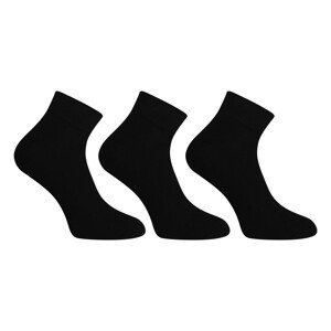 3PACK ponožky Nedeto kotníkové černé