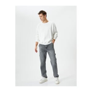 Koton Washed Jeans Pants with Pocket Detail and Buttons