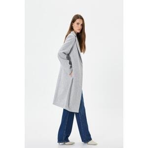 Koton Oversize Cashmere Coat with Pocket Detail