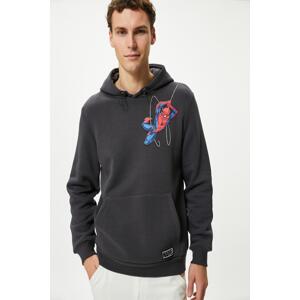 Koton Spiderman Oversize Hoodie Kangaroo Pocket Licensed Printed