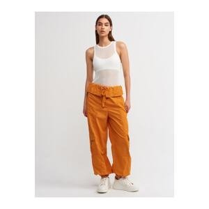 Dilvin 70928 Waist Fold Cargo Pants-Orange