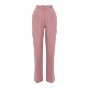 Trendyol Limited Edition Light Pink Straight Cut Pleated Woven Trousers