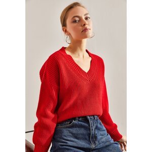 Bianco Lucci Women's V-neck Sweater