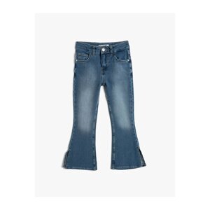 Koton Flare Jeans with Slits, Cotton Pockets - Flare Jeans