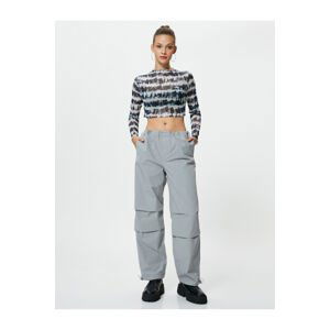 Koton Oversize Parachute Trousers with Floor Detail and Pockets Cotton