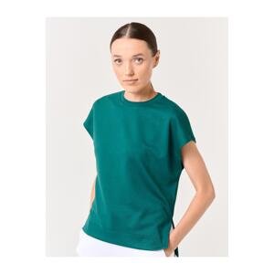 Jimmy Key Emerald Green Crew Neck Sleeveless Sweatshirt